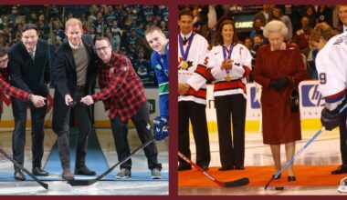 Prince Harry and Meghan Markle at Vancouver Canucks Game