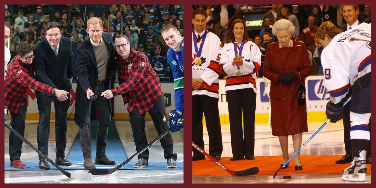 Prince Harry and Meghan Markle at Vancouver Canucks Game