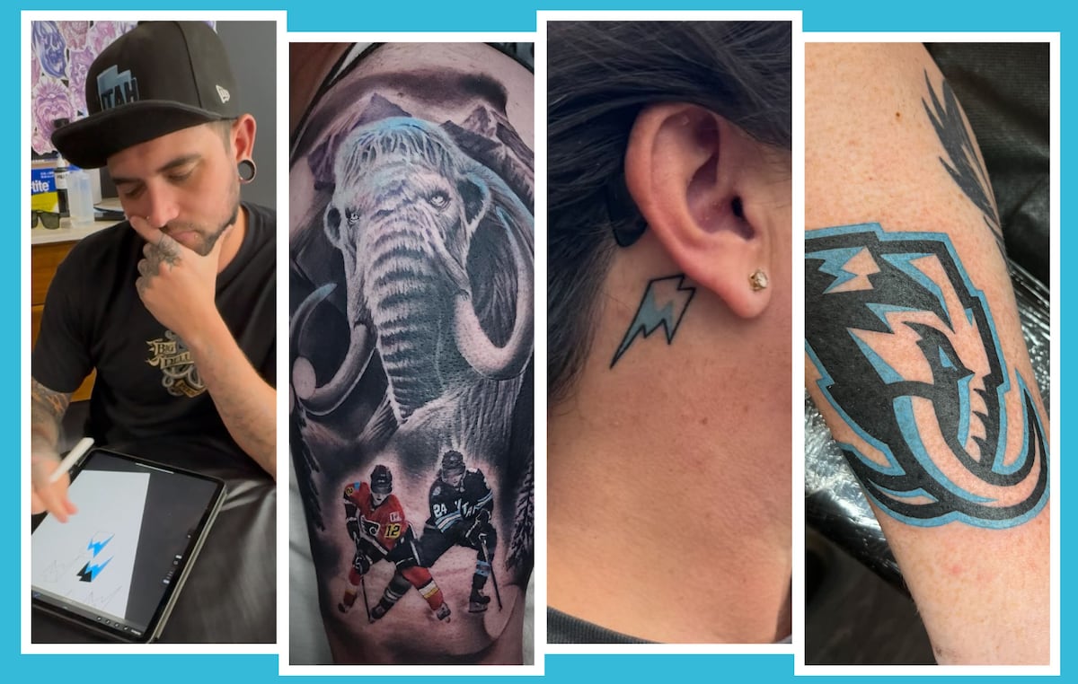 Utah Mammoth hockey fans are getting tattoos to show their NHL pride