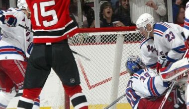 History of the New Jersey Devils & Rangers Rivalry Through the Decades - The Hockey Writers - Hockey History