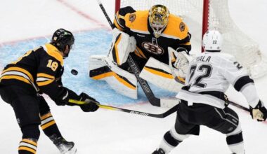 Pastrnak scores in overtime as the Bruins beat the Kings 2-1