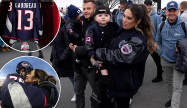 Johnny Gaudreau's wife thanks NHL, Blue Jackets for honoring late husband