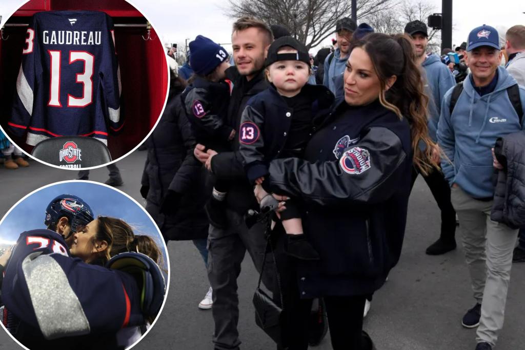 Johnny Gaudreau's wife thanks NHL, Blue Jackets for honoring late husband