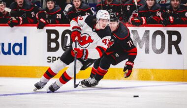 Devils down defensemen Luke Hughes, Brenden Dillon for Game 2