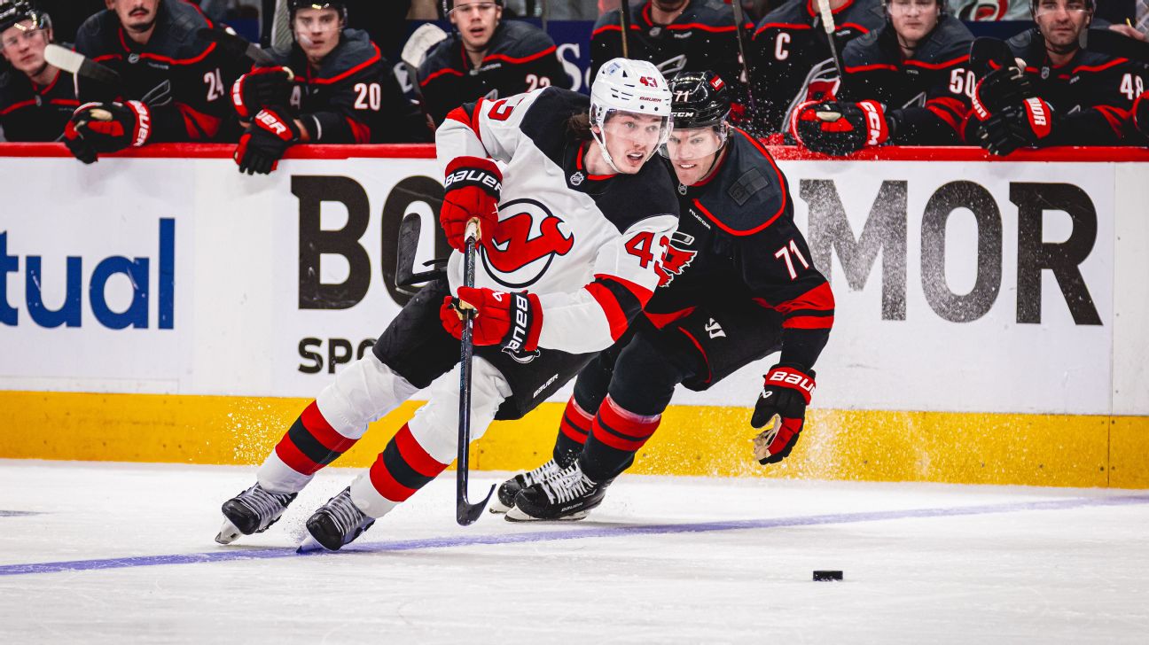 Devils down defensemen Luke Hughes, Brenden Dillon for Game 2