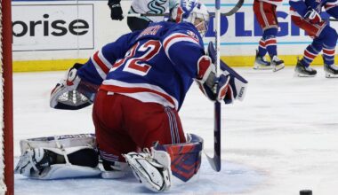 Rangers' tailspin continues as they blow 2-goal lead in home loss to Kraken