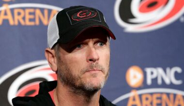 Carolina Hurricanes owner and CEO Tom Dundon takes questions May 9, 2018, in Raleigh, N.C. (AP File Photo/Gerry Broome)