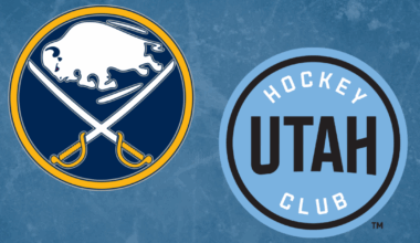 Sabres in action against the Utah Hockey Club following overtime win