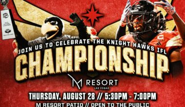 Vegas Knight Hawks to celebrate IFL Championship with patio party