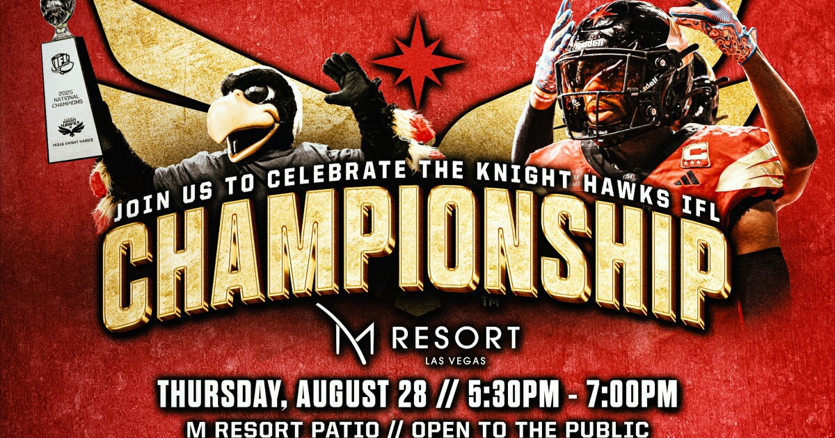 Vegas Knight Hawks to celebrate IFL Championship with patio party