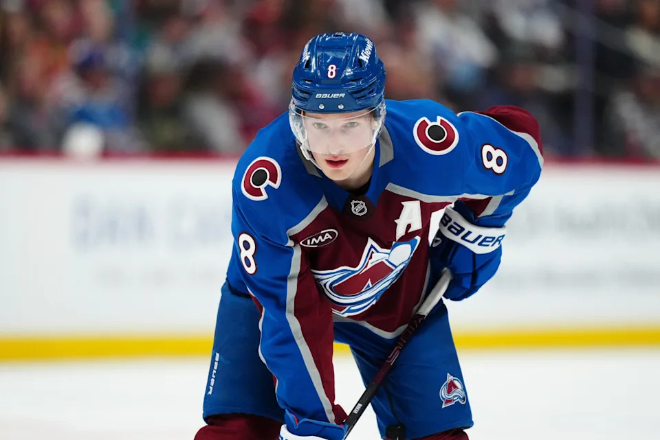 Colorado Avalanche defenseman Cale Makar (8).Ron Chenoy-Imagn Images