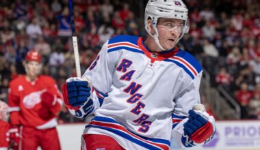 Jimmy Vesey returns to Rangers' lineup vs. Vegas after healthy scratch