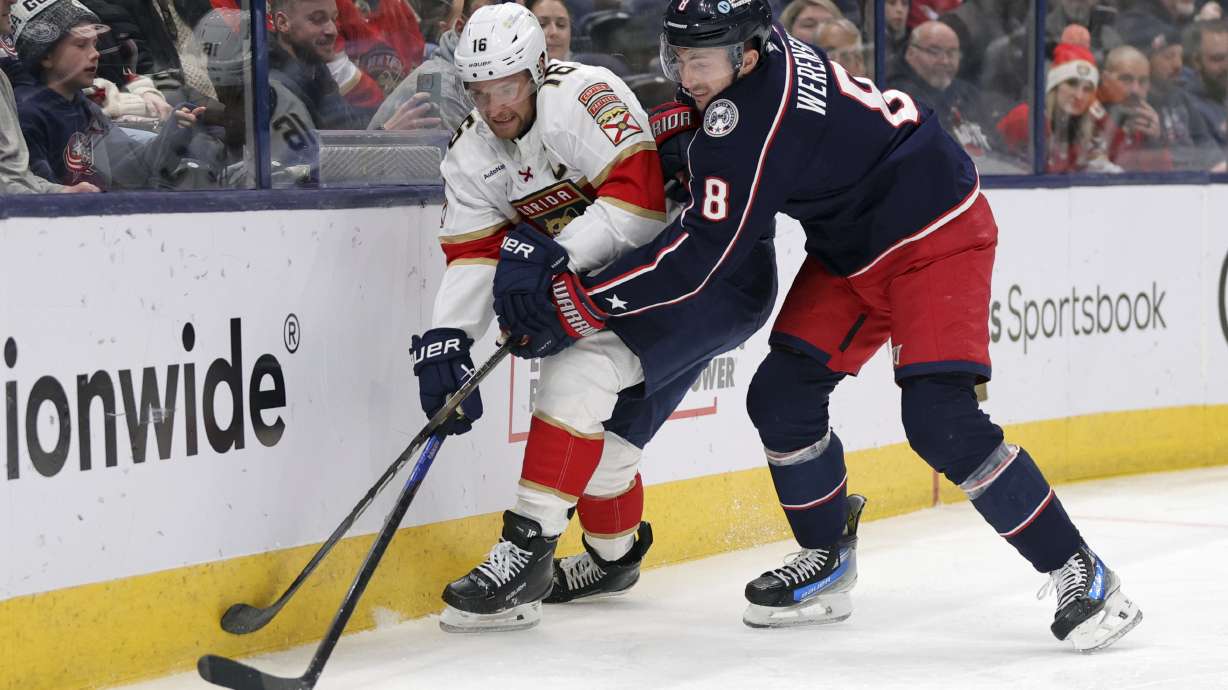 Barkov scores early in OT, Bobrovsky earns 49th career shutout and Panthers edge Blue Jackets 1-0