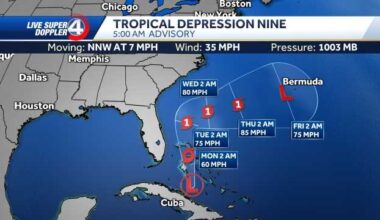 Imelda forecast to strengthen into hurricane