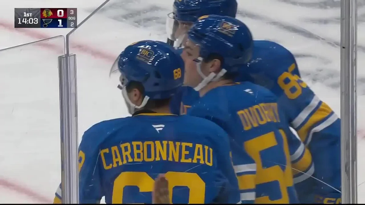 Nate Danielson with a Goal vs. Chicago Blackhawks