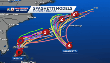 Tropical Storm Imelda latest track North Carolina