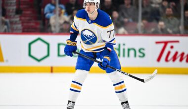 JJ Peterka Traded to Mammoth from Sabres and Agrees to 5-Year, $7.7M AAV Contract