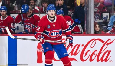 Montreal Canadiens’ Noah Dobson exits pre-season game vs. Toronto Maple Leafs