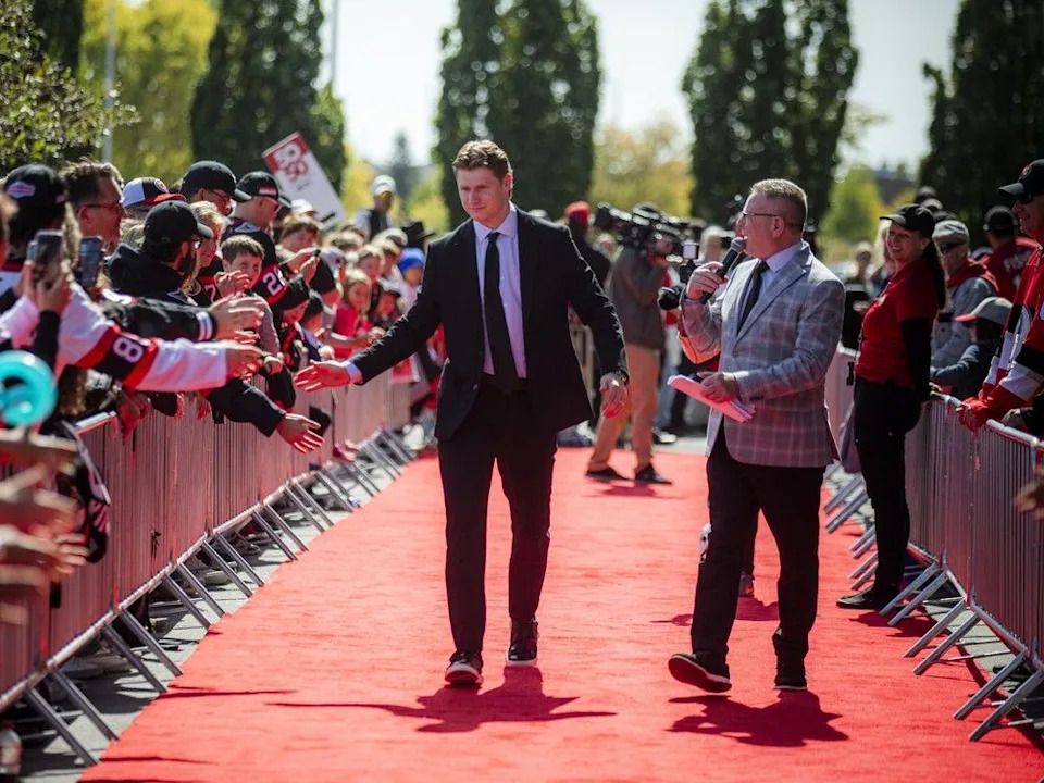 Jan Jenik walked the red carpet Sunday at the Fan Fest.