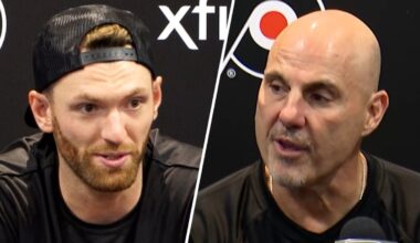 Watch Sean Couturier, Rick Tocchet talk at start of Flyers training camp – NBC Sports Philadelphia