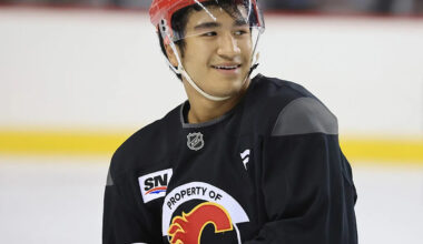 All eyes are on Zayne Parekh at Day 1 of Calgary Flames training camp