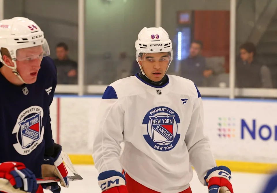 Rangers rookie Jackson Dorrington (83) when the team held its training camp on Wednesday, September 10, 2025 Robert Sabo for NY Post