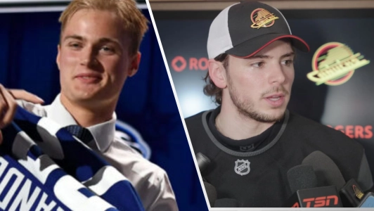 Vancouver Canucks top prospect defensemen Victor Mancini and Tom Willander