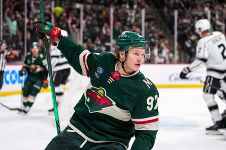 Kirill Kaprizov with the Minnesota Wild. Kirill Kaprizov with the Minnesota Wild.