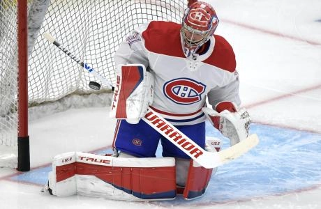 May 31, 2021; Toronto, Ontario, CAN; Montreal Canadiens goalie Carey Price (31) warms up before playing Montreal Canadiens in game seven of the first round of the 2021 Stanley Cup Playoffs at Scotiabank Arena