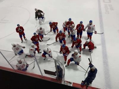 Photo of Canadiens players in Brossard Photo of Canadiens players in Brossard