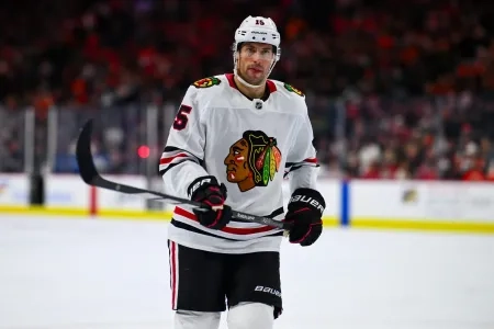 Craig Smith with the Chicago Blackhawks.