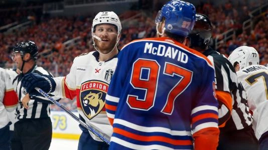 Matthew Tkachuk and Connor McDavid.