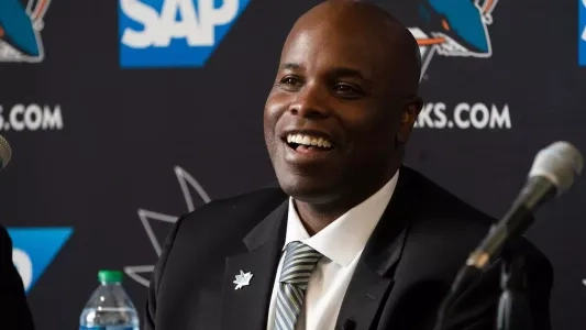 Sharks GM Mike Grier