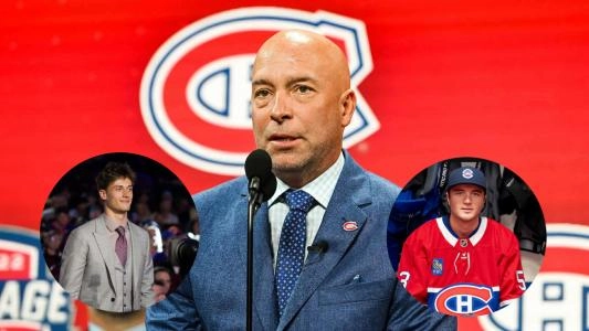 Photo of Radim Mrtka, Noah Dobson and Kent Hughes Photo of Radim Mrtka, Noah Dobson and Kent Hughes