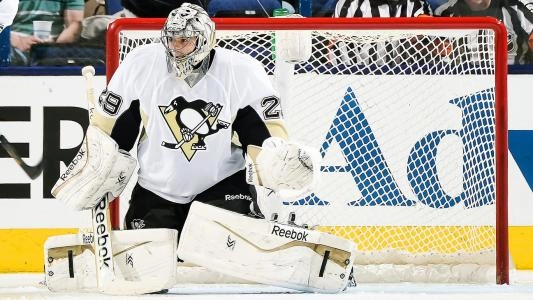 Marc-Andre Fleury with the Pittsburgh Penguins.