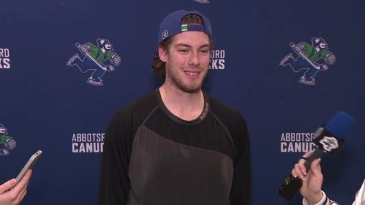 Ty Glover during a post-game media scrum. Ty Glover during a post-game media scrum.