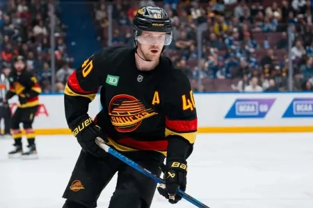 Vancouver Canucks forward Elias Pettersson. Vancouver Canucks forward Elias Pettersson.