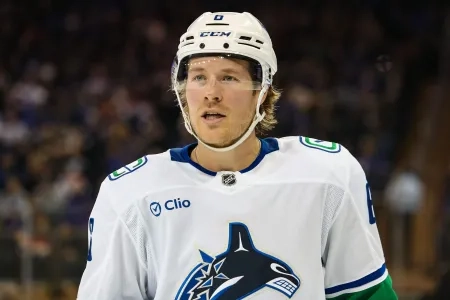 Vancouver Canucks forward Brock Boeser. Vancouver Canucks forward Brock Boeser.