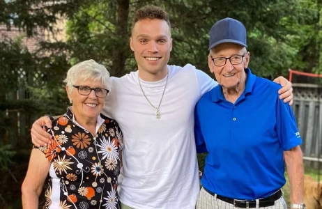 Max Domi with his grandparents.