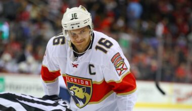 Florida Panthers captain Aleksander Barkov helped off ice at practice Thursday