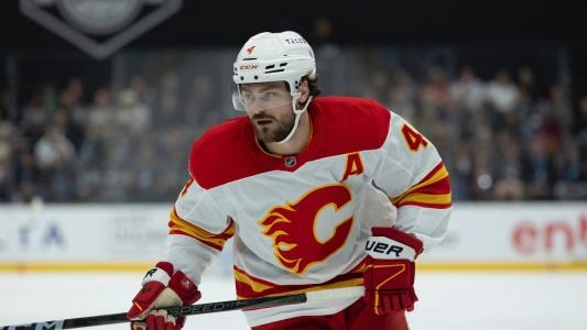 Flames defenseman Rasmus Andersson