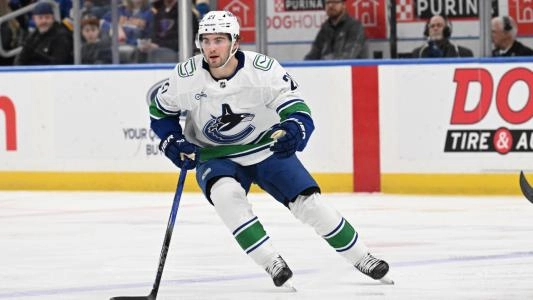 Vancouver Canucks forward Nils Hoglander.
