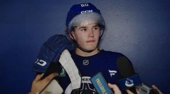 Vancouver Canucks prospect Braeden Cootes. Vancouver Canucks prospect Braeden Cootes.