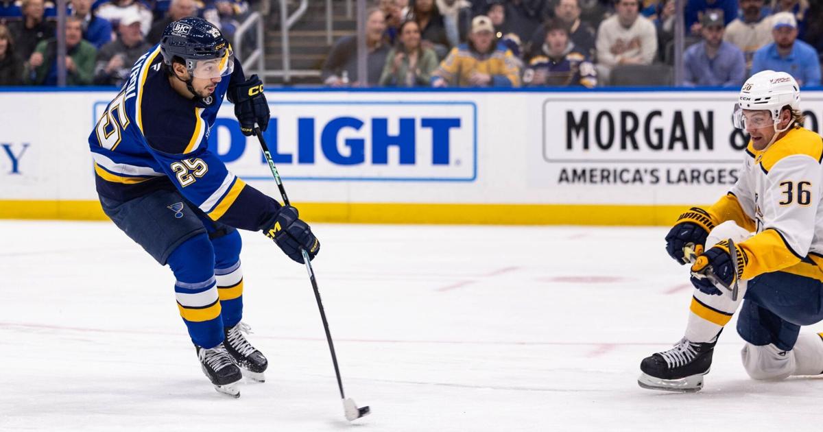 Can Blues' Kyrou reach 40 goals this season?