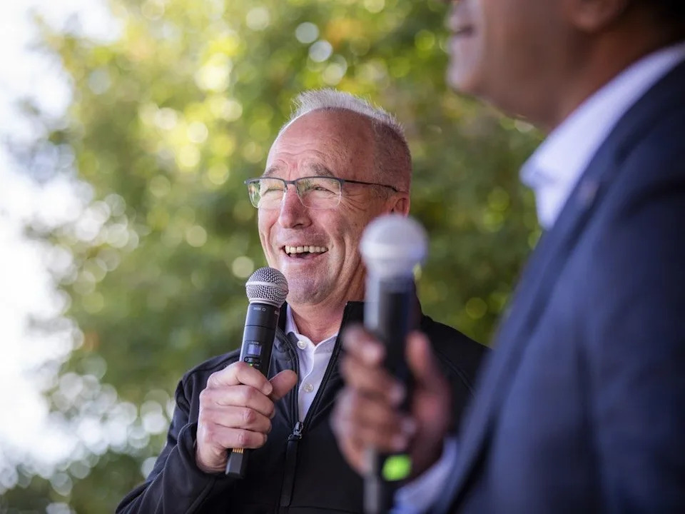 Dave Poulin, senior vice-president of hockey operations with the Ottawa Senators, spoke with Ian Mendes on stage during Fan Fest.
