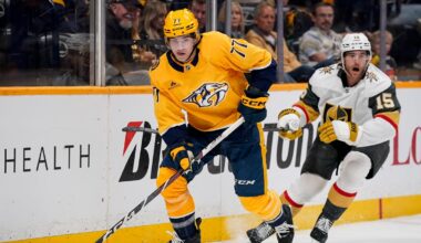 Luke Evangelista misses first Predators practice amid contract standoff