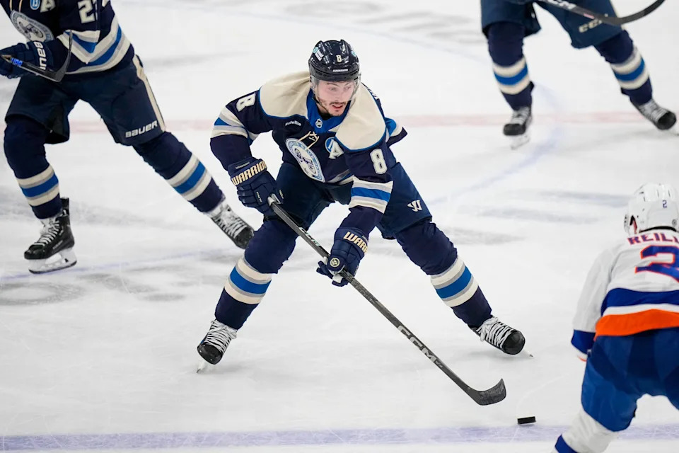 Zach Werenski set a Blue Jackets' franchise scoring records for a defenseman last year by posting 23 goals and recording 59 assists for 82 points.