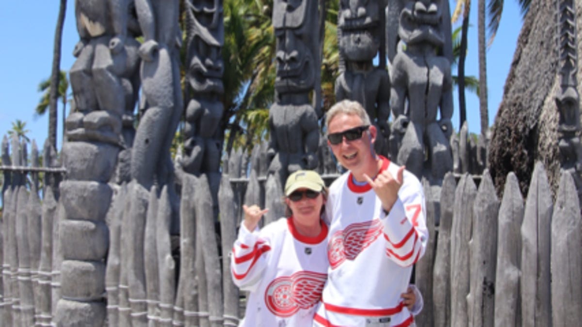 This couple's relationship is built on Detroit Red Wings bond