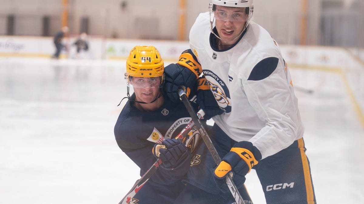 What Brady Martin is learning from Stamkos, Forsberg at Predators camp