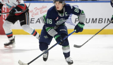 Canucks don't offer injury update on Braeden Cootes, who left Saturday's prospects game